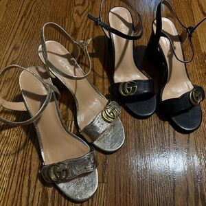 Gucci heels black pair size 40. Never been worn!